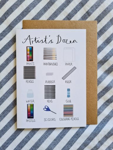 Artist's Dozen Greetings Card £3