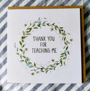 Thank You Teacher Greetings Card £3.50