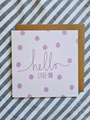 Hello Little One Pink Card