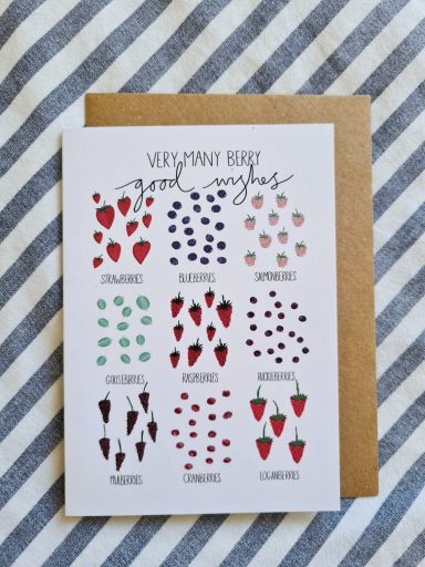 Very Many Berry Good Wishes Greetings Card £3