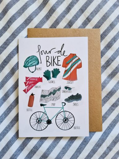 Tour De Bike Cycling Greetings Card £3