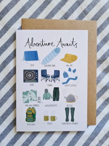 Adventure Awaits Camping Greetings Card £3