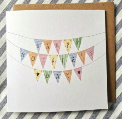 Happy Mother's Day Bunting Greeting Card £3