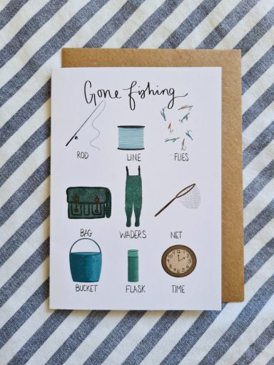 Gone Fishing Greetings Card £3