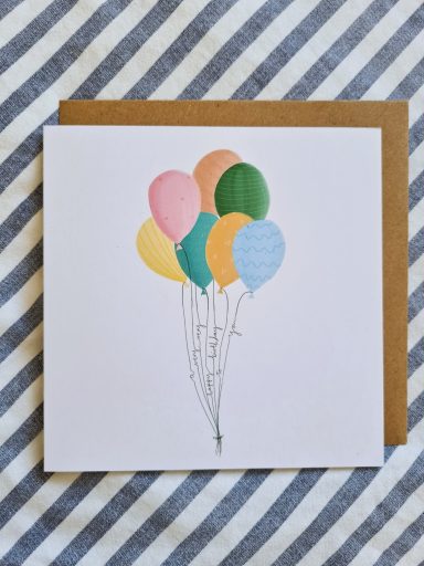 A Very, Very Happy Birthday to You balloons greetings card £3